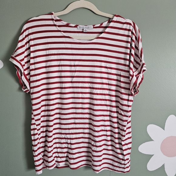 Green Envelope Tops - Green Envelope Striped Women's Top